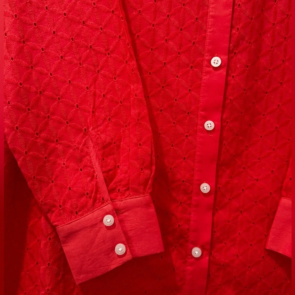 Tommy Hilfiger Coral Long Sleeve Shirt Dress M - Picture 5 of 8